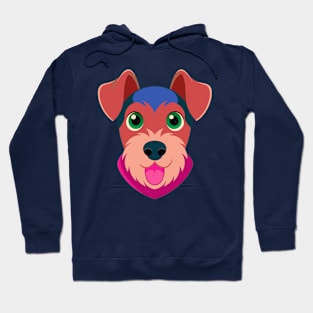 Airedale Terrier Dog Face Hoodie